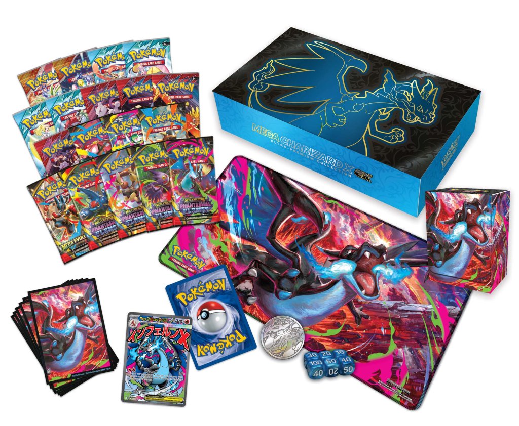 【訳あり】ポケモン Mega Charizard X EX コレクションボックス Pokemon TCG Mega Charizard X ex Ultra-Premium Collection
