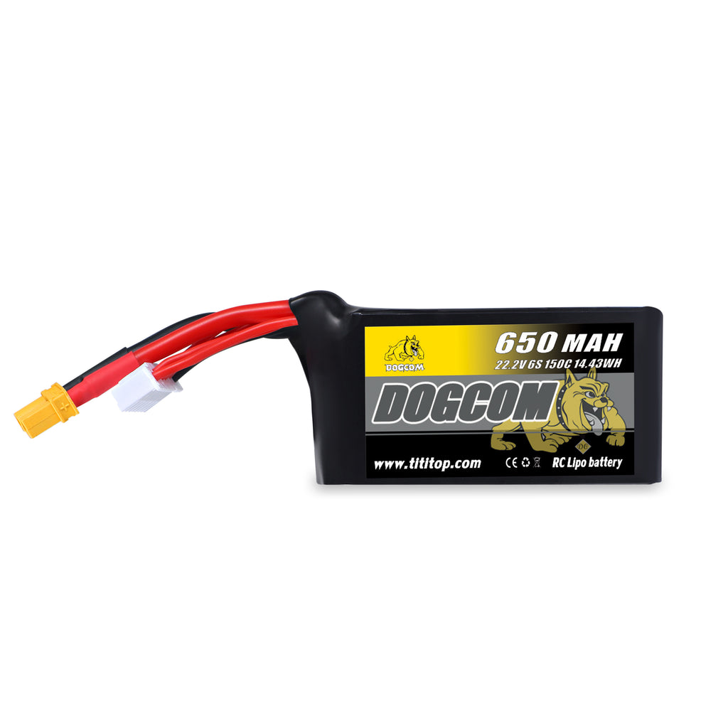 Dogcom 6S 1550mAh リポバッテリー6個 DOGCOM 1550mAh | FPV リポバッテリー - ヘリモンスター