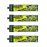 BetaFPV LAVA II 1S 580mAh 95C LiHV Battery BT2.0 4PCS [DG]